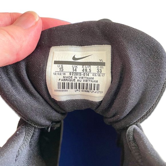 Nike Alpha Pro Mid-Football Cleats Size 15 Blue & Black NEW without Box - Picture 6 of 8